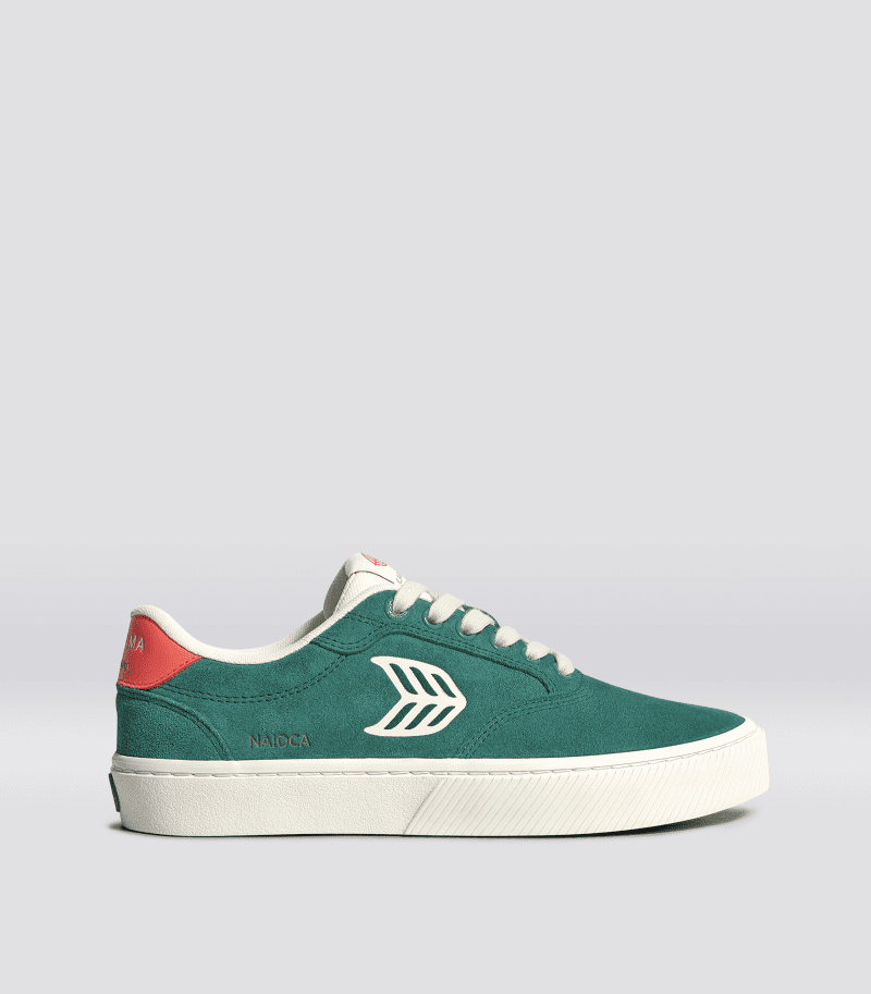 naioca teal suede watermelon and ivory.side view 1bc97fb3 38fd 42bd 94b3 97ded668a143