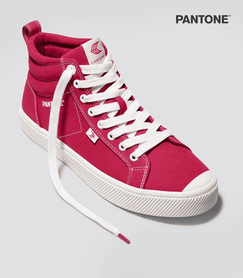 oca high pantone viva magenta off white canvas sneaker.fb feed