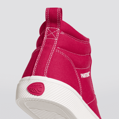 oca high pantone viva magenta off white canvas sneaker.slideshow4