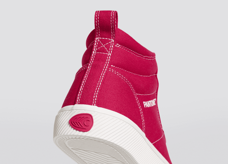 oca high pantone viva magenta off white canvas sneaker.slideshow4