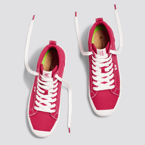 oca high pantone viva magenta off white canvas sneaker.slideshow5