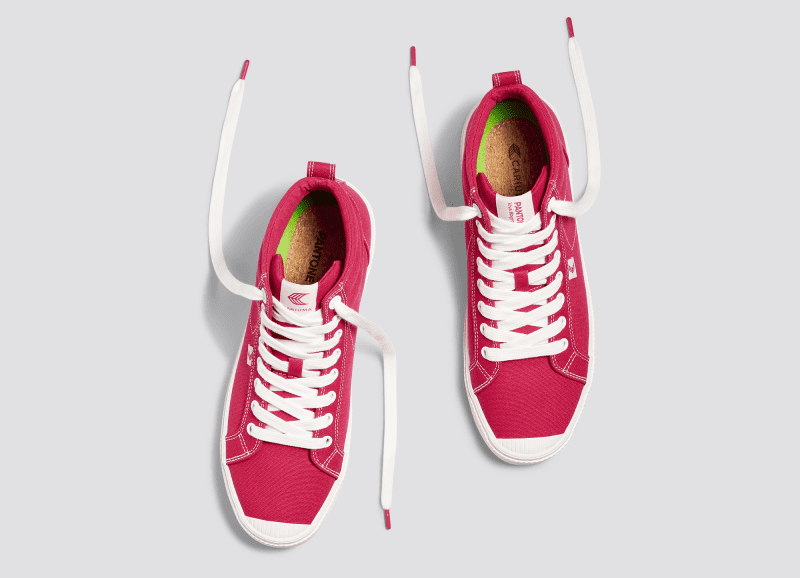 oca high pantone viva magenta off white canvas sneaker.slideshow5