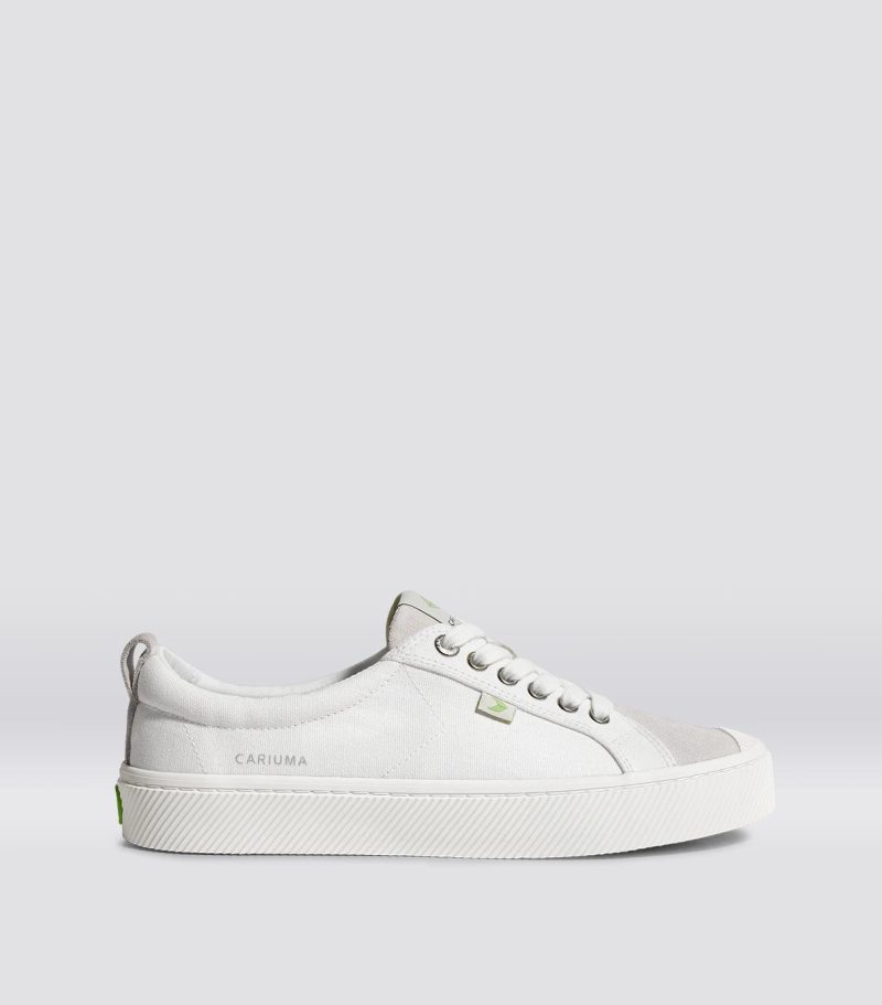 oca low off white canvas off white vintage suede.side view