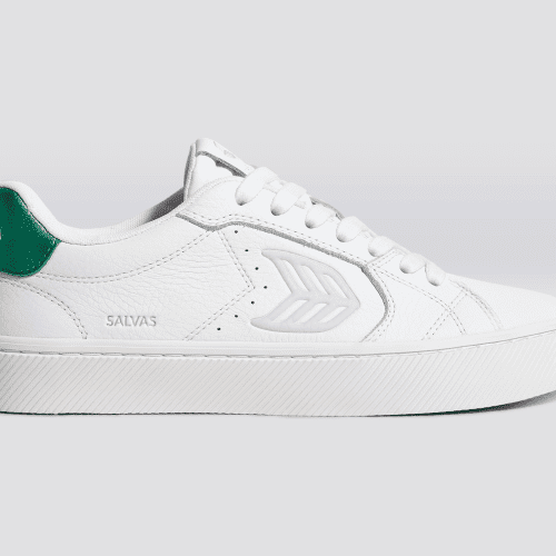 salvas white premium leather metallic green and ice.slideshow1 8419cbed e059 44dc 9aa9 7f5265b7860e