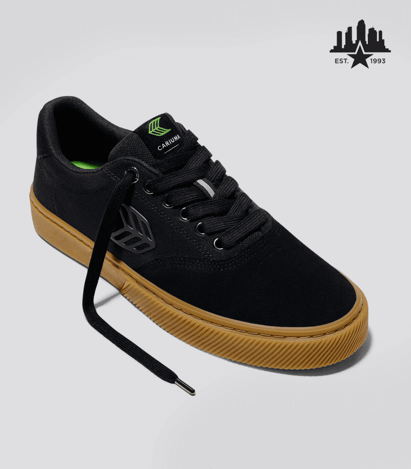 skatepark of tampa naioca pro all black gum suede sneaker.hover